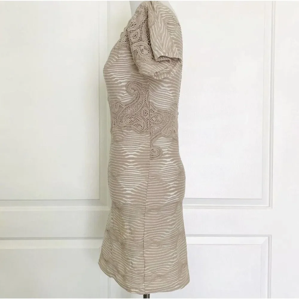 $228 FREE PEOPLE NEW ROMANTICS Open Back Boho Lace Crochet Dress NEW Mini XS